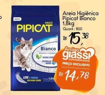 Giassi Supermercados Areia Higiênica Pipicat Bianco oferta
