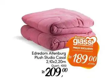 Giassi Supermercados Edredom Altenburg Plush Studio Casal 2.10x2.20m oferta