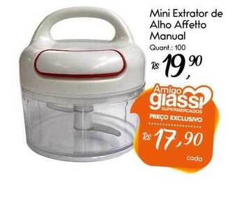 Giassi Supermercados Mini Extrator De Alho Affetto Manual oferta