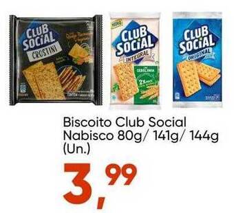 Imec Supermercados Biscoito Club Social Nabisco oferta