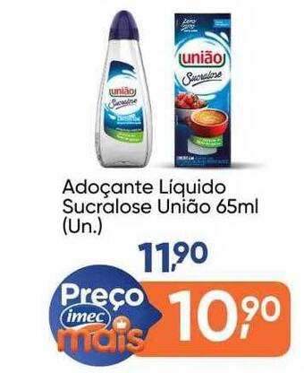 Imec Supermercados Adoçante Líquido Sucralose União oferta