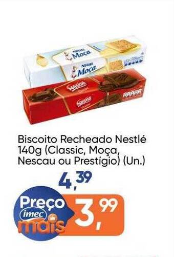 Imec Supermercados Biscoito Recheado Nestlé oferta