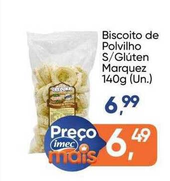 Imec Supermercados Biscoito De Polvilho S Glúten Marquez oferta