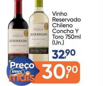 Imec Supermercados Vinho Reservado Chileno Concha Y Toro oferta