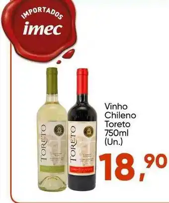 Imec Supermercados Vinho Chileno Toreto oferta