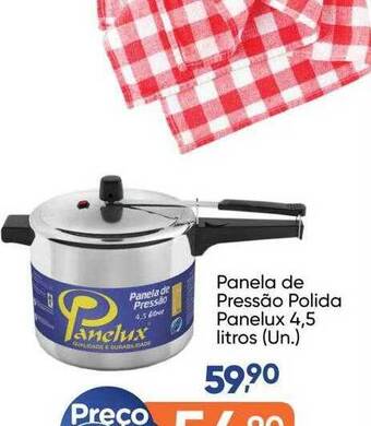 Imec Supermercados Panela De Pressão Polida Panelux 4.5 Litros oferta