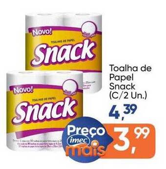 Imec Supermercados Toalha De Papel Snack oferta