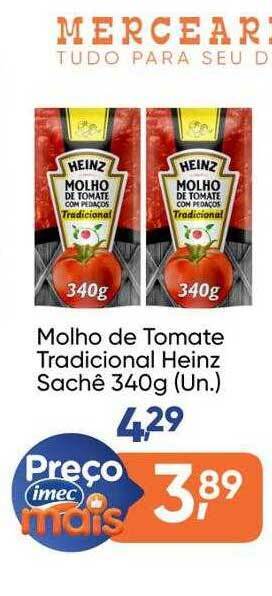 Imec Supermercados Molho De Tomate Tradicional Heinz oferta