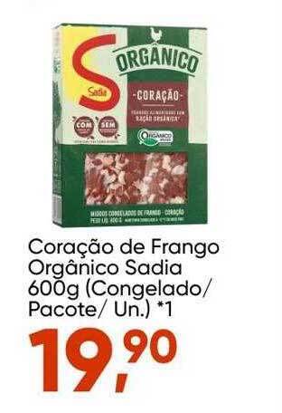 Imec Supermercados Coração De Frango Orgânico Sadia oferta