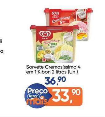 Imec Supermercados Sorvete Cremosíssimo 4 Em 1 Kibon oferta