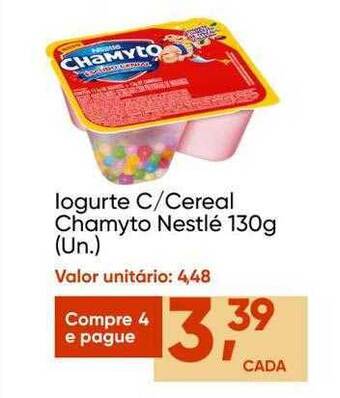 Imec Supermercados Iogurte C Cereal Chamyto Nestlé oferta