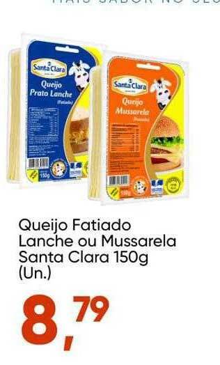 Imec Supermercados Queijo Fatiado Lanche Ou Mussarela Santa Clara oferta