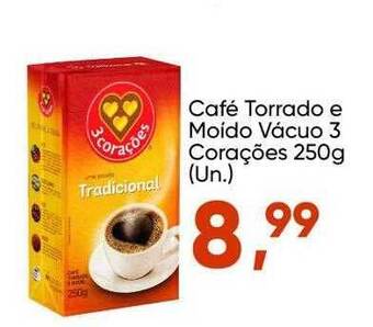 Imec Supermercados Café Torrado E Moído Vácuo 3 Corações oferta
