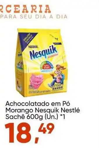 Imec Supermercados Achocolatado Em Pó Morango Nesquik Nestlé Sachê oferta