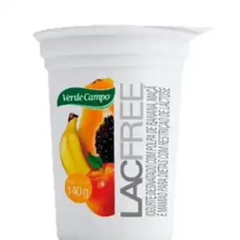 Super Lagoa Iogurte lacfree banana e mamão e maçã 140g oferta