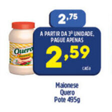 Arena Atacado Maionese Quero pote 495g oferta