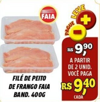 File de peito de frango faia band. 400g