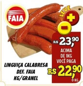 Linguica calabresa Def. Faia kg/granel