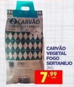 Carvao Vegetal Fogo Sertanejo 2kg