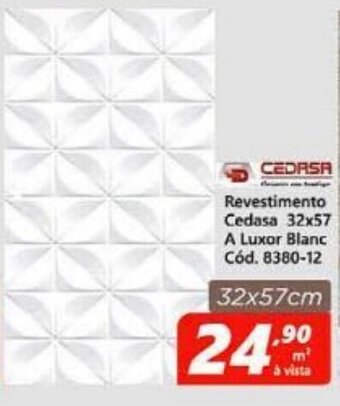 Revestimento Cedasa 32x57cm A Luxor Blanc