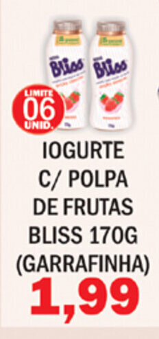 Iogurte c/ Polpa de Frutas Bliss 170g