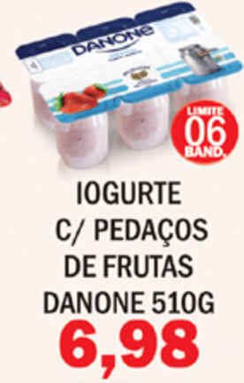 Supermercados Mendonça Iogurte c/ pedacos de frutas Danone 510g oferta