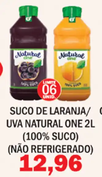 Supermercados Mendonça Suco de Laranja/ Uva Natural One 2L oferta