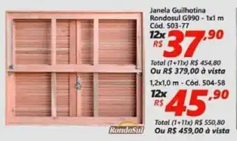 Lojas Becker Janela Guilhotina Rondosul G990 1x1m oferta