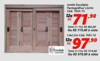 Janela Eucalipto Pantografica 1.2x1m