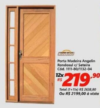 Porta Madeira Angelin Rondosul c/ Seteira