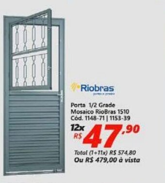 Lojas Becker Porta 1/2 Grade Mosaico RioBras 1510 oferta