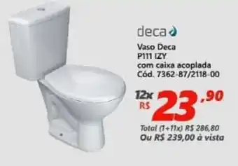 Lojas Becker Vaso Deca P111 Izy com caixa acoplada oferta
