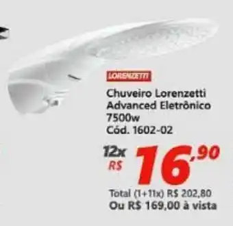 Lojas Becker Chuveira Lorenzetti Advanced Eletronico 7500w oferta
