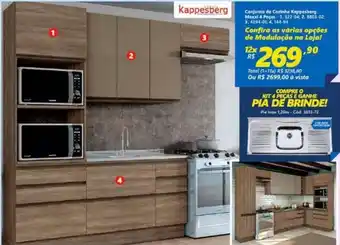 Lojas Becker Conjunto de Cozinha Kappesberg Maxxi 4pecas oferta