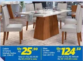 Lojas Becker Mesa DJ Italia 1.70mx0.90m oferta