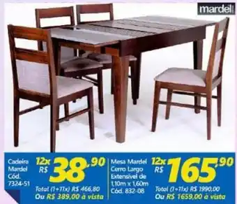 Lojas Becker Mesa Mardel Cerro Largo Extensivel de 1.10mx1.60m oferta