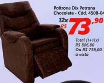 Lojas Becker Poltrona Dix Petrona Chocolate oferta