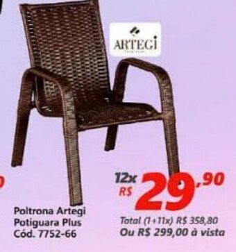 Lojas Becker Poltrona Artegi Potiguara Plus oferta