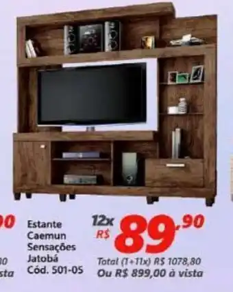 Lojas Becker Estante Caemmun Sensacoes Jatoba oferta