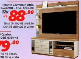 Lojas Becker Estante Caemmun Atrio Buriti/ Off oferta