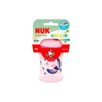 Supermercados Mateus Copo antivazamento evolution action com canudo muda de cor girl 230ml nuk oferta