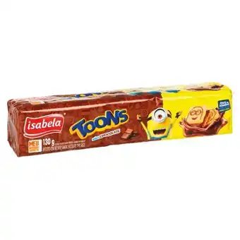 Supper Rissul Biscoito recheado isabela toons chocolate 130g oferta