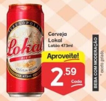 Supermercados Princesa Cerveja Lokal latao 473ml oferta