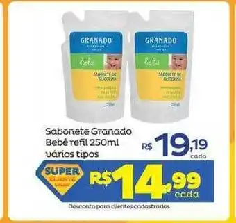 Super Lagoa Sabonet Granado Bebê Refil Vário Tipos oferta