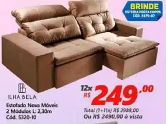 Lojas Becker Estofado Nova Moveis 2 Modulos L:2.30m oferta