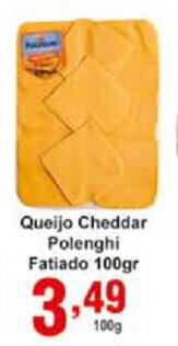 Queijo Cheddar Polenghi Fatiado 100g
