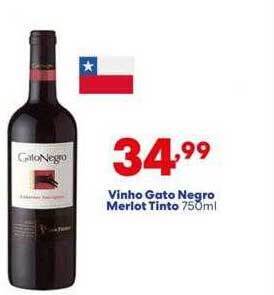 Vinho Gato Negro Merlot Tinto