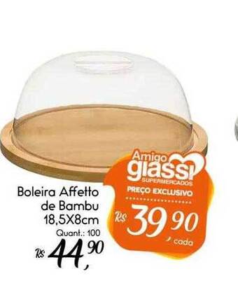 Boleira Affetto De Bambu 18.5x8cm