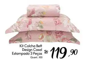 Giassi Supermercados Kit Colcha Bett Design Casal Estampado 3 Peças oferta