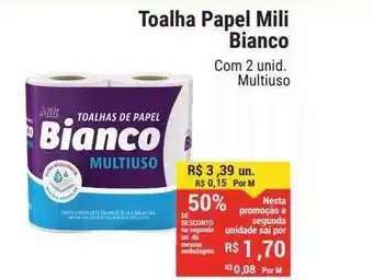 Stok Center Toalha Papel Mili Bianco oferta